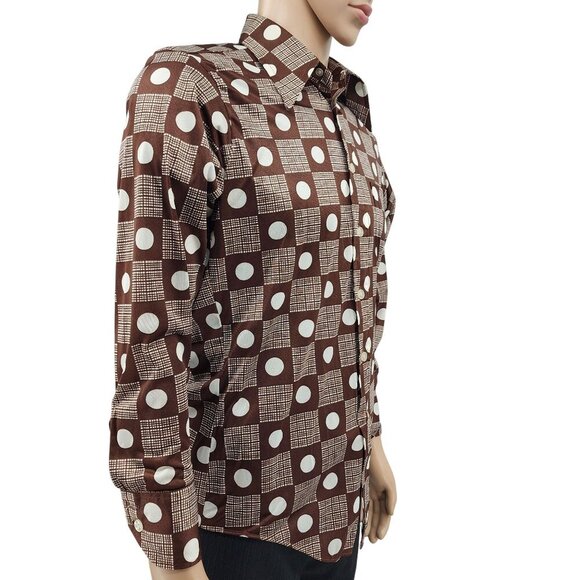 Vintage 70s Capri California By David Langman Long Sleeve Shirt Size 15 1/2 - Picture 3 of 10